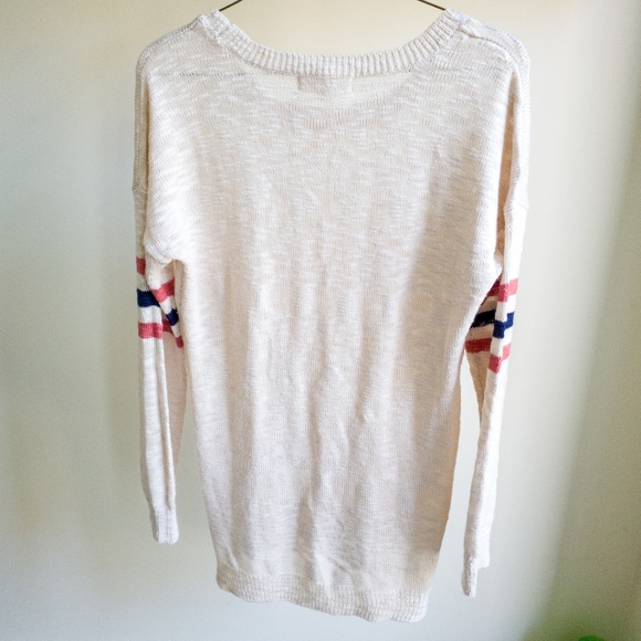 Pink Rose Cream, Pink, Navy Sweater Size Medium - Picture 2 of 9